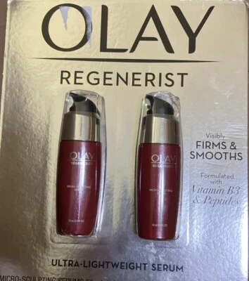 Olay Regenerist Ultra Lightweight Serum W/Vitamin B3 2-Pack 1.7 Oz 3.4 Oz Total