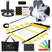 Agility Training Equipment Set - Agility Ladder, Basketball Soccer Football T...