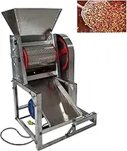 Electric Coffee Peeling Machine, Coffee Been Sheller Huller Machine with Large Feed Port, Adjustable Roller Gap and 300-500KG/H Output, Low Breakage Rate, 100% Complete Rate, for Cocoa