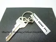NUTS ABOUT YOU - Custom Hand Stamped Aluminum Keychain. Love Quote