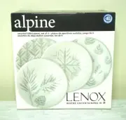 LENOX CHRISTMAS HOLIDAY ALPINE TIDBIT PLATES SET OF 4 NIB