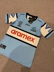 Size 3XL 2025 Cronulla Sharks NRL Jersey with Embroidered Patches and Logo