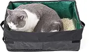 Portable Cat Litter Box | Small Cat Litter Box,Leakproof Low Entry Carrier Odor Control Tray Portable for Travel Car Kittens Indoor Corner Placement