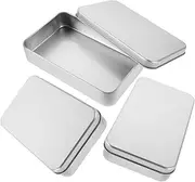 UTHCLO 3 Pack Rectangular Money Boxes Secure Storage Organizer for Coins Stamps Craft Tool Box Space-saving Travel Case