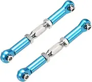 XYWHPGV RC Front/Rear Steering Linkage Servo Link Pull Rod Turnbuckle 64mm 2PCS (Blue)(cf1f7 9d416 3ab96 1f37e efd9a c1683