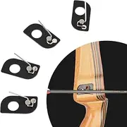 SOPOGER Arrow Rest for Recurve Bow - 4 Pcs Magnetic Metal Recurve Arrow Rest with Adhesive Back Hunting Shooting Targeting Recurve Bow Accessories