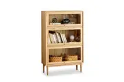 MIUZ 3-Tier Cabinet Bookcase Stand Bookshelf Display Shelf Storage Display Rack Stand Home Decor