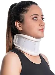 Wonder Care- Rigid Cervical Collar Plastic Neck Support Brace Adjustable Height Collar Neck Support Brace It Stabilizes Vertebrae Neck Brace for Neck Pain and Support for Women & Men-Large