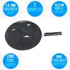 3 in 1 Egg Pancake Multi Sectional Frying Pan 3 Dimples hole frypan 33 cm