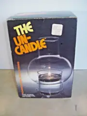 THE UN-CANDLE FLOATING Corning Glass Candle Set #130 w/Wicks USA Chimney Flick
