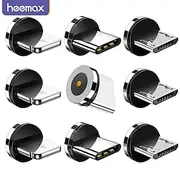 5Pcs Magnetic Plug Connector Universal For Round One Ponit Magnetic Cable Type C Micro USB Magnet Replacement Parts Mobile Phone Dust Plug Adapter Gift For Bir