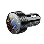 36W Car Cigarette Lighter Socket Dual USB QC3.0 Fast Charger Power LED Adapter E