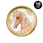 Horse Theme 7 inch 17cm Plates 10PK - Kids Birthday Party Tableware