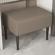 Small Entryway Shoe Bench with Armless Design and Stylish Shoe changing Function Dark Coffee 80cm