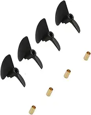 LUMIXE 4pcs Boat Model Nylon Propeller 2 Blade Props Paddle with Oar Sleeve for RC Ship Pitch 40mm Diameter 38/40/45/47mm Boat Propeller (Color : 4pcs 4x45mm)
