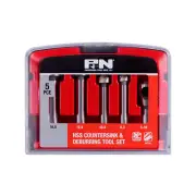 P+N 5 Piece HSS Countersink And Deburring Tool Set Workshop Power Tool Supplies
