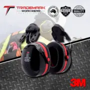 3M Peltor Earmuffs H10P3G/H540P3GS/E Class 5 SLC80 30dB Hat Attach RRP$86.95