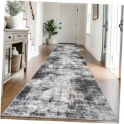 Abstract Runner Rug 3x14 Ft Washable Runners for Hallways, Non Slip Kitchen