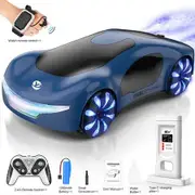 Gesture Sensing Remote Control Car,RC Stunt Car with Light Spraying and Sound,2.4GHz RC Cars Toy for Kids,360 Degree Rotation Color Blue