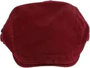 [OATIPHO] Djustable Newsboy Cap Men's Beret Irish Gentleman Cabbie Flat Cap Vintage Style Women's Driving Hunting h Red