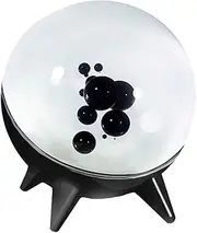 Magnetic Fluid Speaker, 360° Surround Sound Home Theater Audio Music Pickup, Portable Ferrofluid Rhythm Lamp, for Home TV Computer Office Desktop Decor Black
