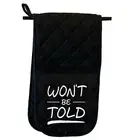 Wont Be Told - Novelty Double Mitt Oven Gloves Double Kitchen Chef BBQ Mitts