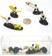 4pc 1998 TYCO MOBIL ONE Jeremy Mayfield HO Slot Car Racing PIT CREW Scene 36946