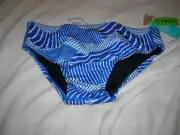 SPEEDO REPREVE - "WAVE LORE" PATTERN - BLUE & WHITE WAVES - SIZE 36 - NWT!!