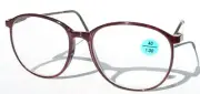 NWT Vintage 90's Carbon Fiber School Boy Reading Glasses +1.75 (S.Burgundy)
