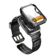 For Apple Watch 6/5/4/se2/se Case 44mm Armorbox Rugged Watch Band with 2-pack Built-in Tempered Glass Screen Protector