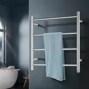 ACA 4 Rungs Bars Round Stainless Steel Electric Heated Towel Rack Rail Chrome