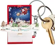 Book Keychain, Book Keychain, Pop-up Christmas Book Keychain Toy - Christmas Scene Books, Christmas Tree Ornaments, Backpack Charm for Children's Birthday, Unique Attribute, Se référer au descriptif