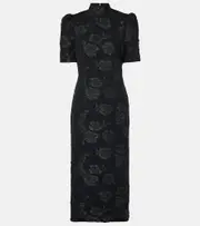 [Rotate] Rotate Jacquard midi dress AU 8 black