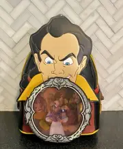 Loungefly Gaston Backpack Mirror Lenticular Beauty and the Beast Disney NWT