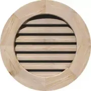 Ekena Millwork Gable Louver Vent 27" Round Unfinished Smooth Pine Wood Paintable