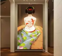 在飛比找樂天市場購物網優惠-日式藝伎玄關裝飾畫 仕女圖美女圖 大幅壁畫掛畫 日本料理壽司