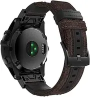 [BKUANE] For Garmin Fenix 6 Pro 5 Plus MARQ S60 Easy fit Woven nylon watchband Quick Release 22 26mm Strap For Forerunner 945 wrist strap