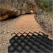 Ground Grid for Gravel, Heavy Duty Soil Stabilizer Driveway Grid, Ground Grid Paver Grids for Walkway Sheds Parking 2" Inch Tall(3x6 m/10x20 ft)