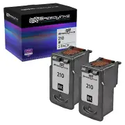 2pk Reman Canon PG-210 2974B001 Blk Inkjet PIXMA iP2700 iP2702 MP230 MP240 MP250