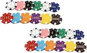 Abaodam Mahjong Chips 24pcs Poker Chips Set Boys and Girls Rewarding Tokens for Behavior