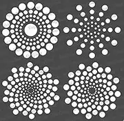 CrafTreat Dot Mandala Stencils for Painting on Canvas, Wallart, Home Decor, Bullet Journal Notebook and Scrapbooking - DOT Spiral - 6"X6" Room Decor Stencils - Reusable Stencil Arts & Crafts Supplies