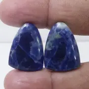 26.50 Cts Matching Earrings Natural Fancy Pair Sodalite Gemstone Jewelry Making