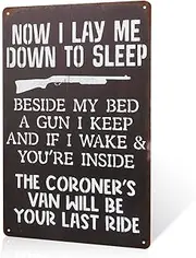 Now I Lay Me To Sleep Metal Wall Art, Correspondence Sign for Home, Office, Bedroom, Living Room, Kitchen, Dining Room