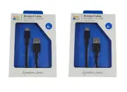 2-PACK Tech & Go 4Ft USB-C to USB Braided Cable in Black 215-1240-TG4