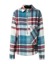We11done Front-Zip Checked Overshirt S,XL,L,M Multicolor