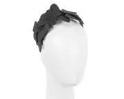 Small Black felt autumn & winter racing fascinator headband Max Alexander RRP$99