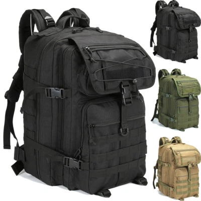 45L Military Tactical Backpack Large Army 3 Day Assault Pack Molle Bag Backpacks