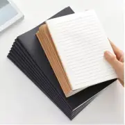 5Pcs A5 B5 A4 Notebook 36 Sheets/72 Pages/Book,Kraft paper And Black Cover