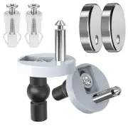 Toilet Seat Hinge Bolts Kit Quick Release Top Hinge Fixings Expanding Rubber Toi