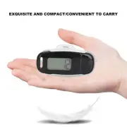 (Black)Step Counter Large LCD Screen USB Rechargeable Accurate Portable HO